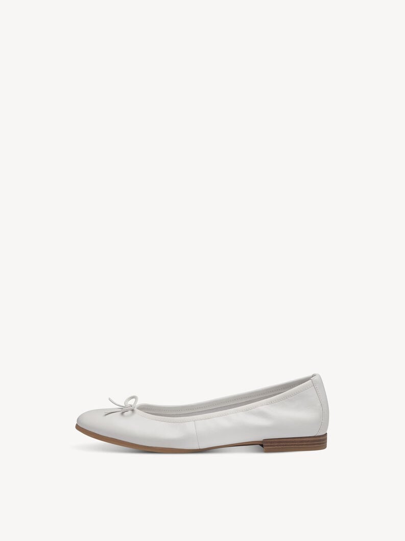 Tamaris | Lederballerina - White | White