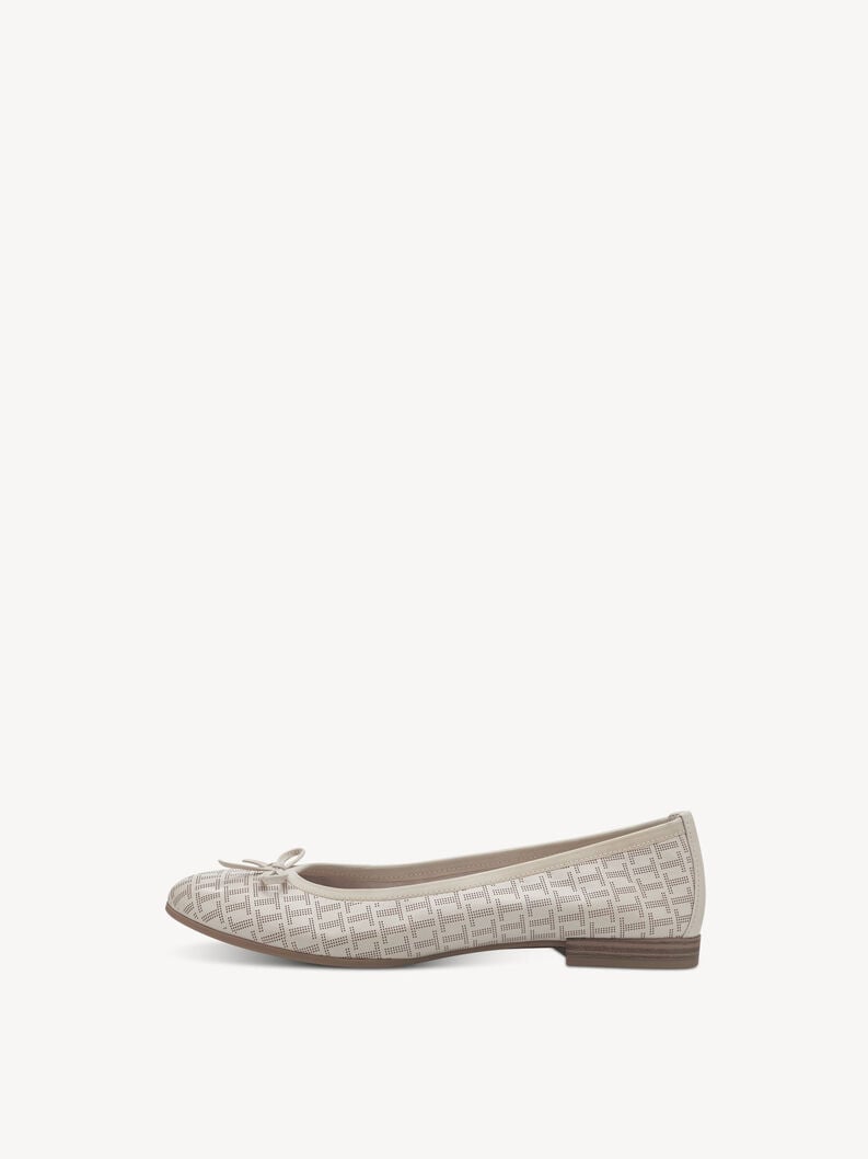 Tamaris | Lederballerina - Beige | Ivory Struct.