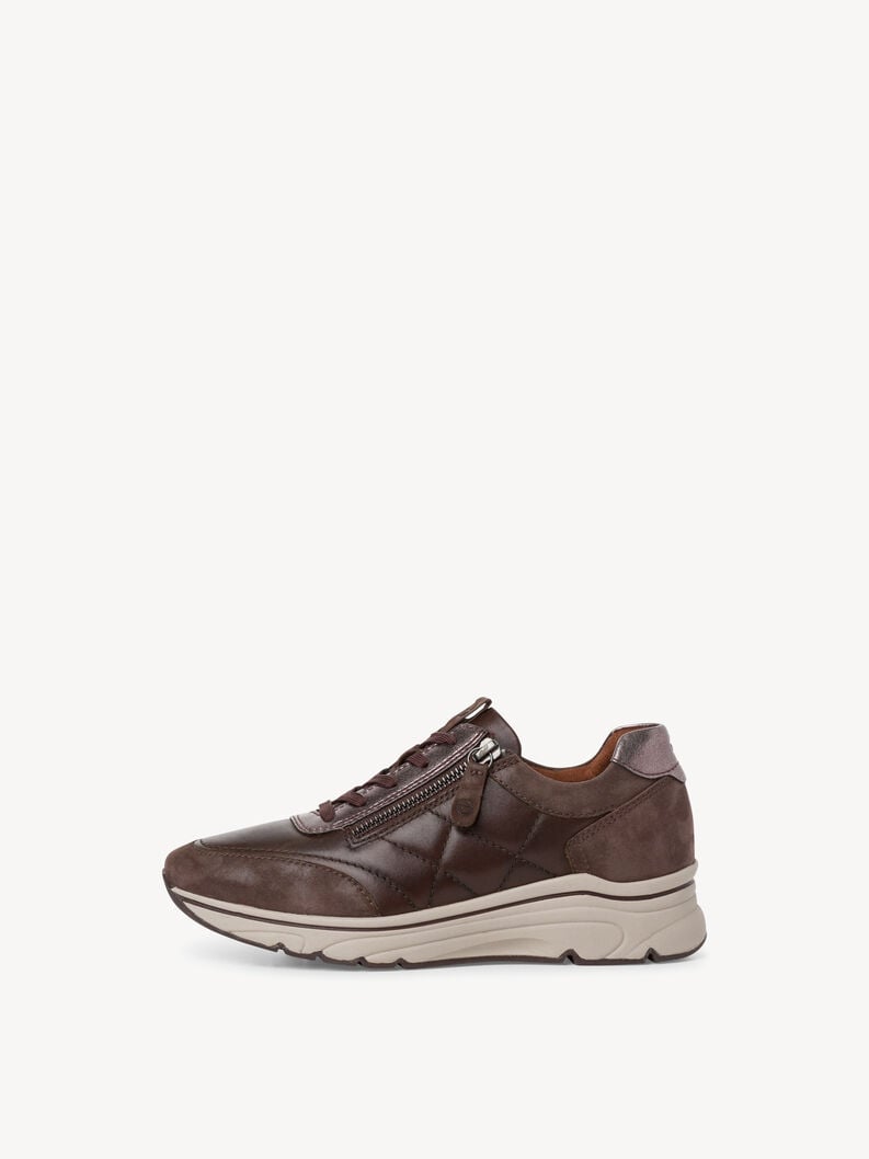 Tamaris | Ledersneaker - Braun | Mocca Comb