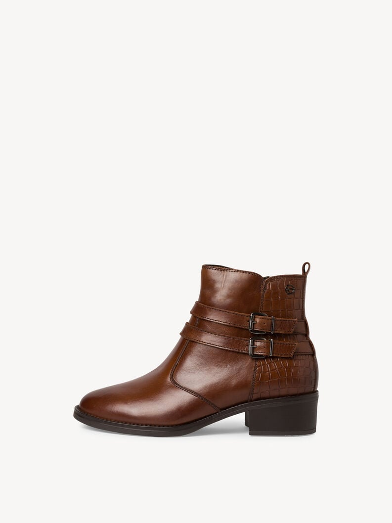 Tamaris | Lederstiefelette - Braun | Brown