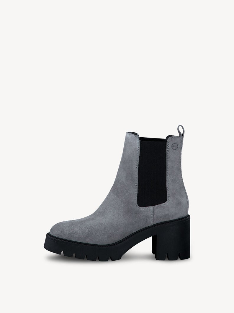 Tamaris | Leder Chelsea Boot - Grau | Grey/Black