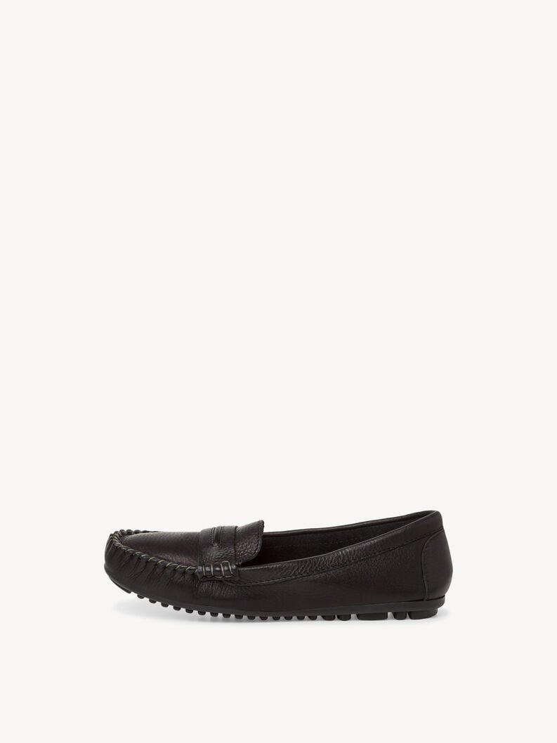 Tamaris | Ledermoccassin - Schwarz | Black Leather