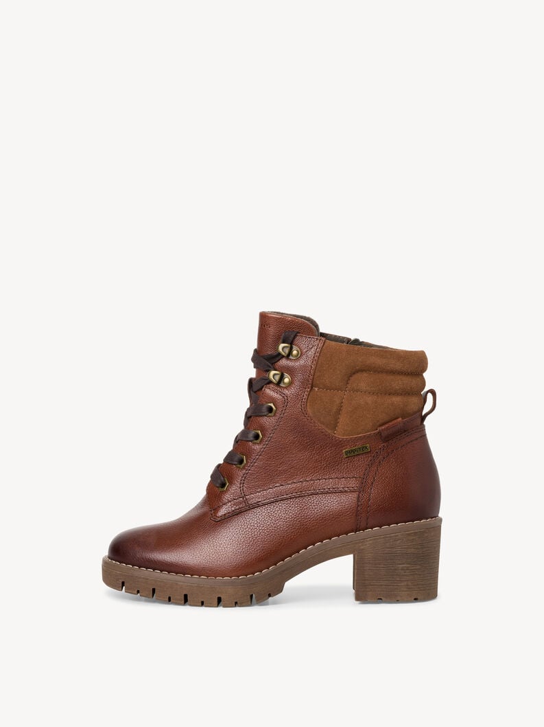 Tamaris | Lederstiefelette - Braun | Cognac