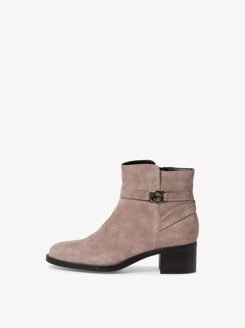 Tamaris | Lederstiefelette - Beige | Taupe