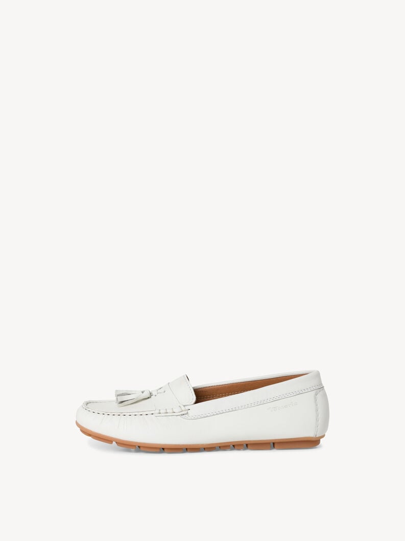 Tamaris | Ledermoccassin - White | White Leather