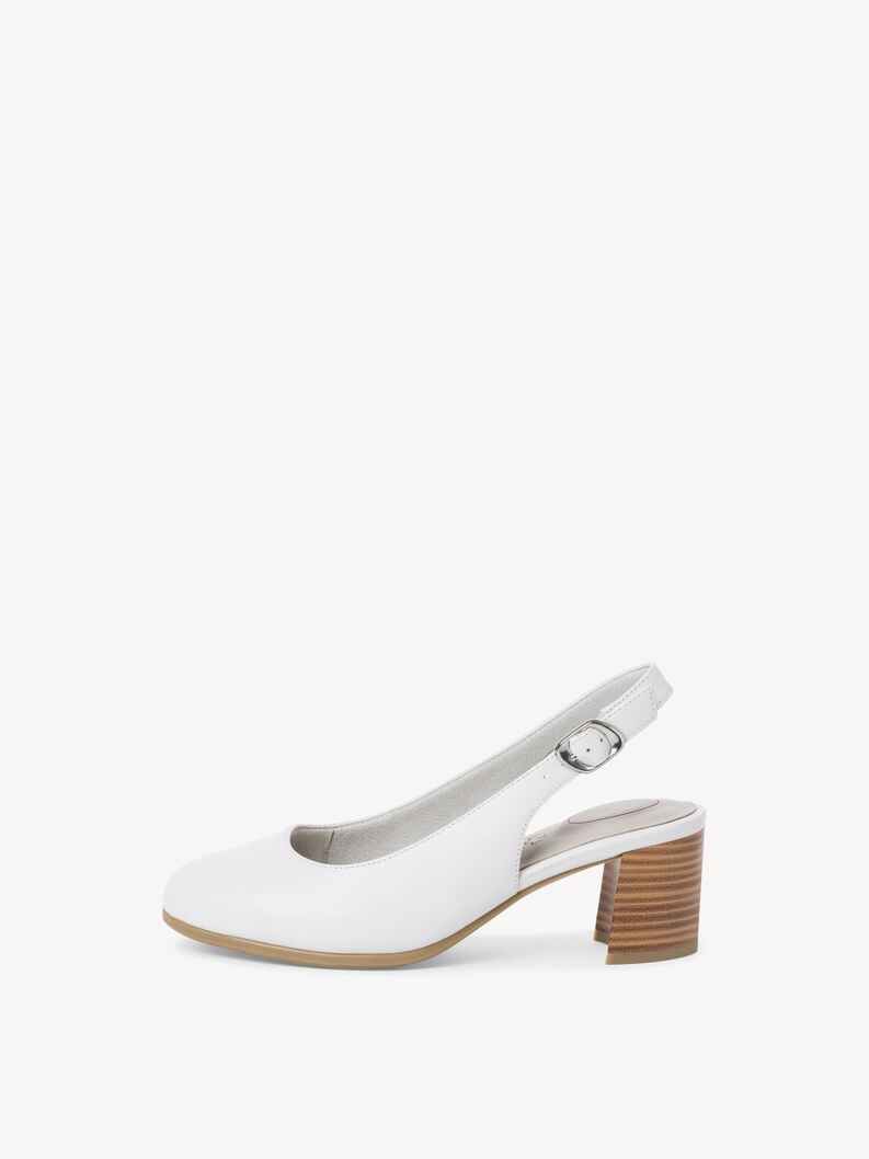 Tamaris | Lederslingpumps - White | White Nappa