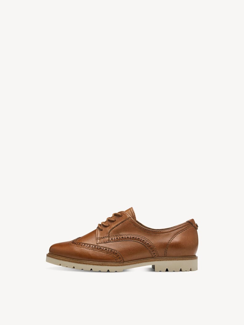 Tamaris | Lederhalbschuh - Braun | Cognac Leather