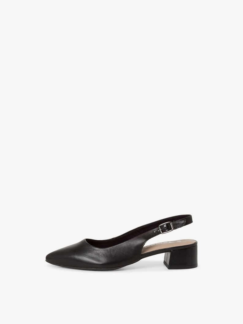 Tamaris | Lederslingpumps - Schwarz | Black Leather