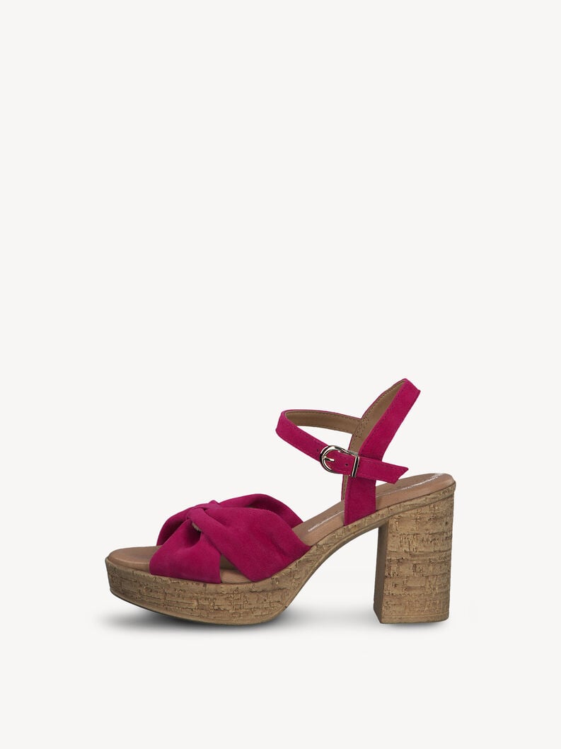 Tamaris | Ledersandalette - Pink | Fuxia