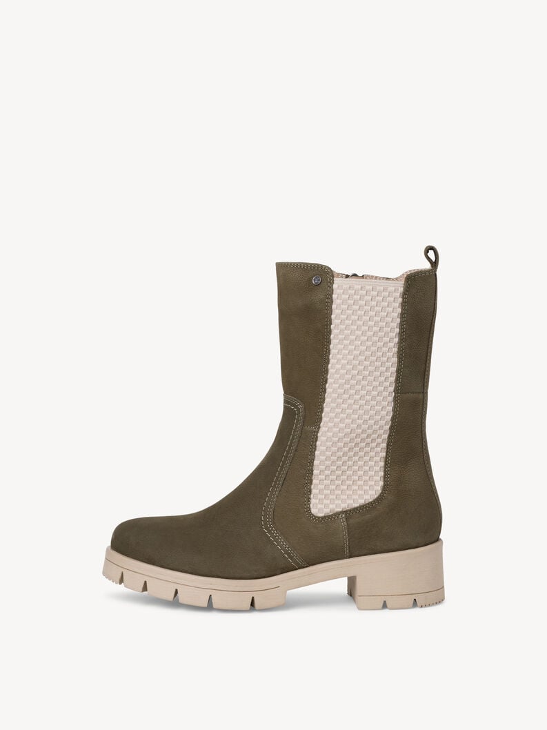 Tamaris | Leder Chelsea Boot - Green | Khaki