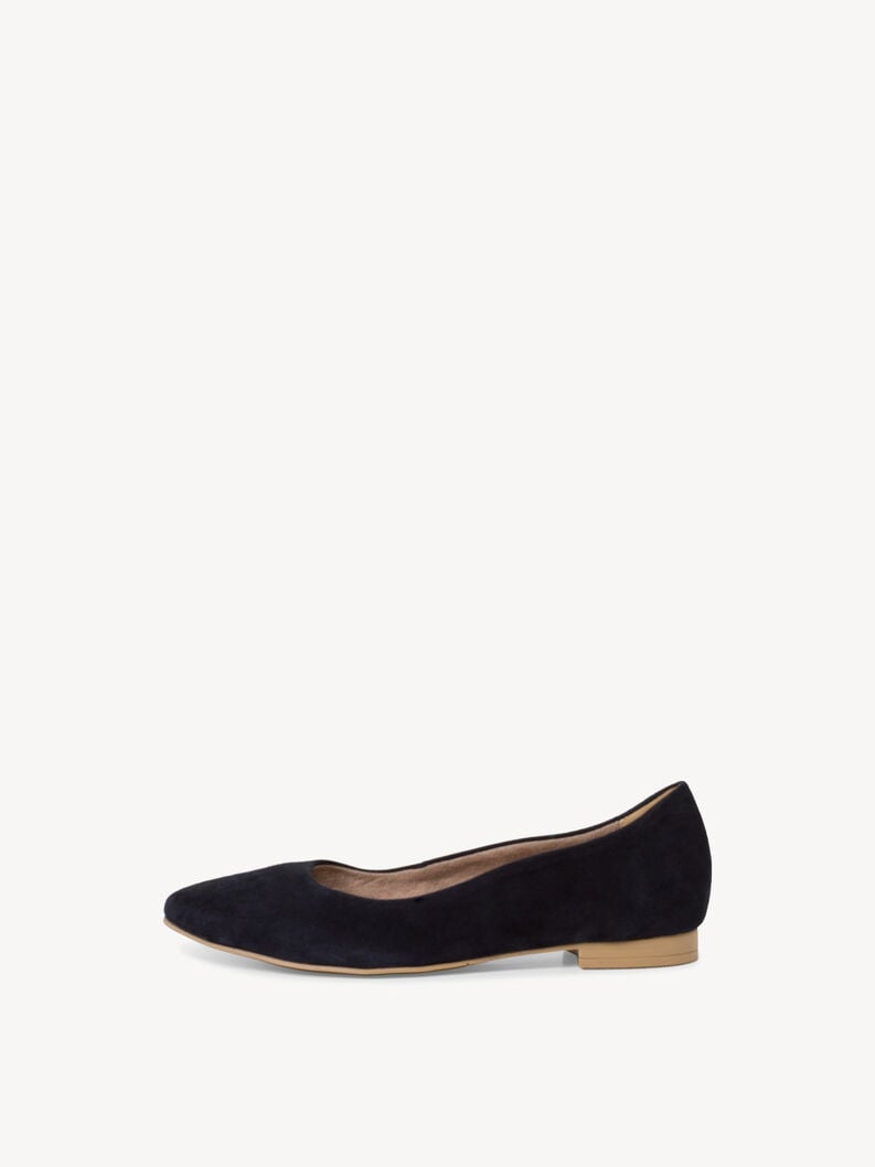 Tamaris | Lederballerina - Blau | Navy