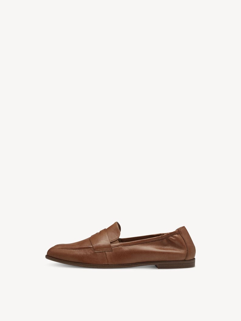 Tamaris | Lederslipper - Braun | Cognac