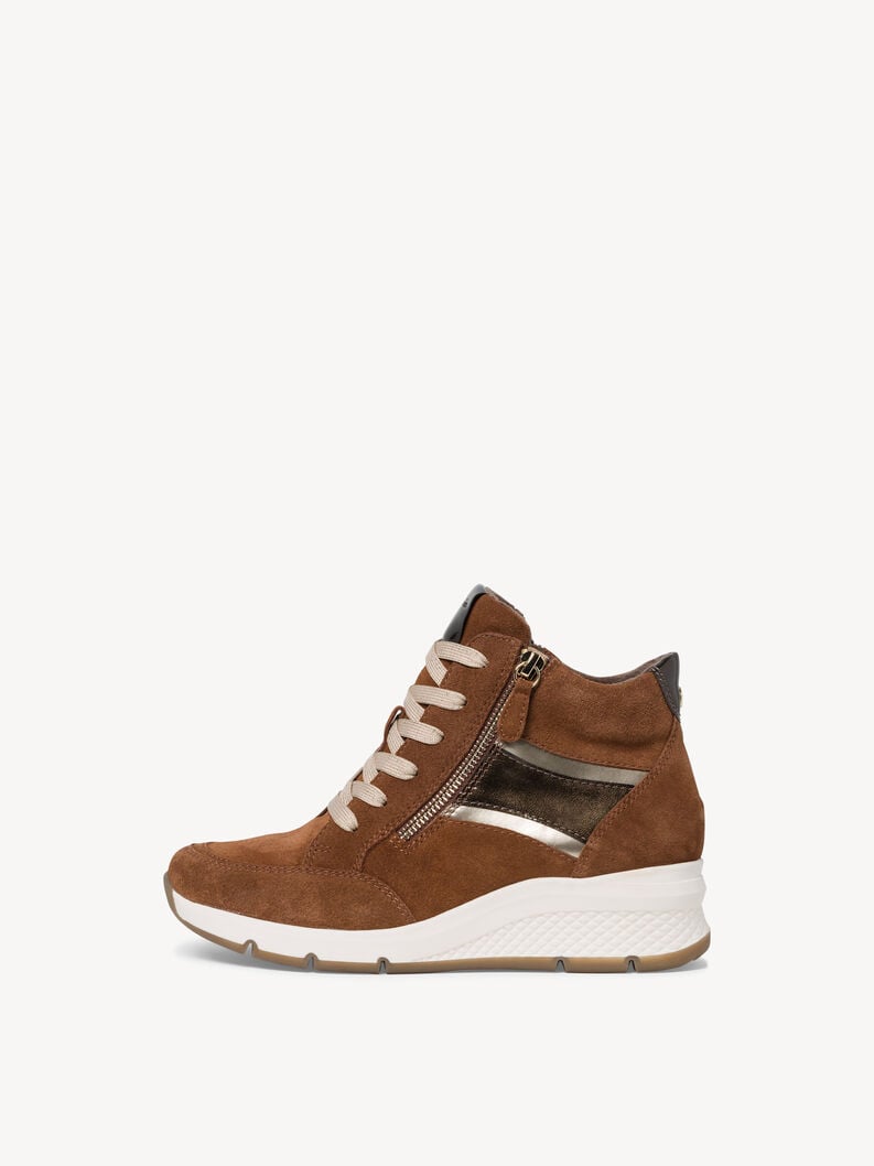 Tamaris | Ledersneaker - Braun | Cognac Comb