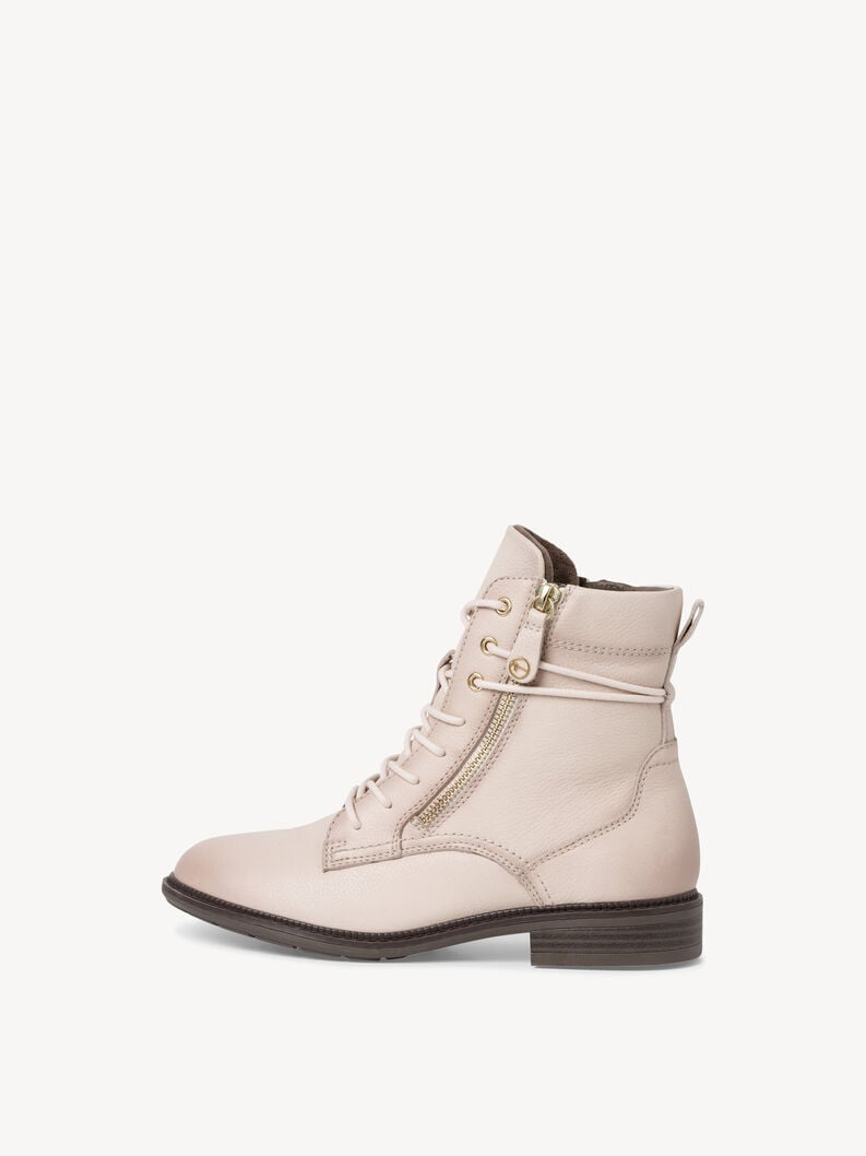 Tamaris | Lederstiefelette - Beige | Ivory