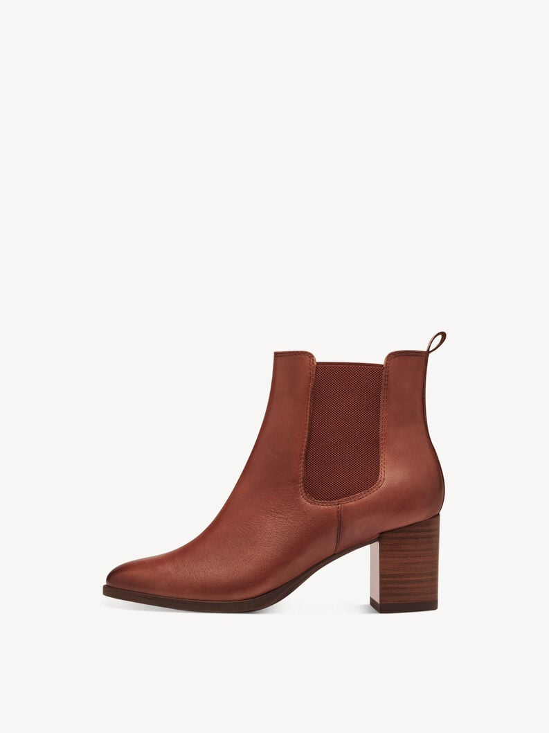 Tamaris | Leder Chelsea Boot - Braun | Cognac