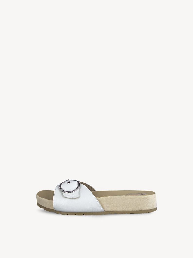 Tamaris | Lederpantolette - White | White Nappa