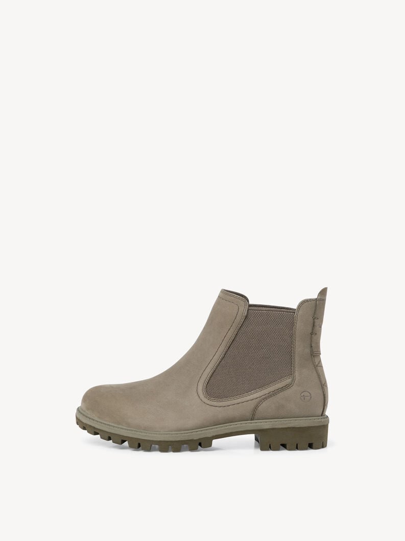 Tamaris | Leder Chelsea Boot - Green | Light Khaki