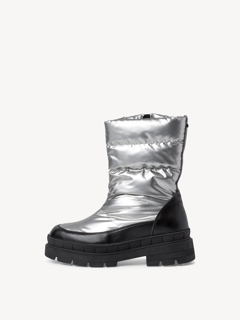 Tamaris | Stiefelette - Silber Warmfutter | Silver Met.