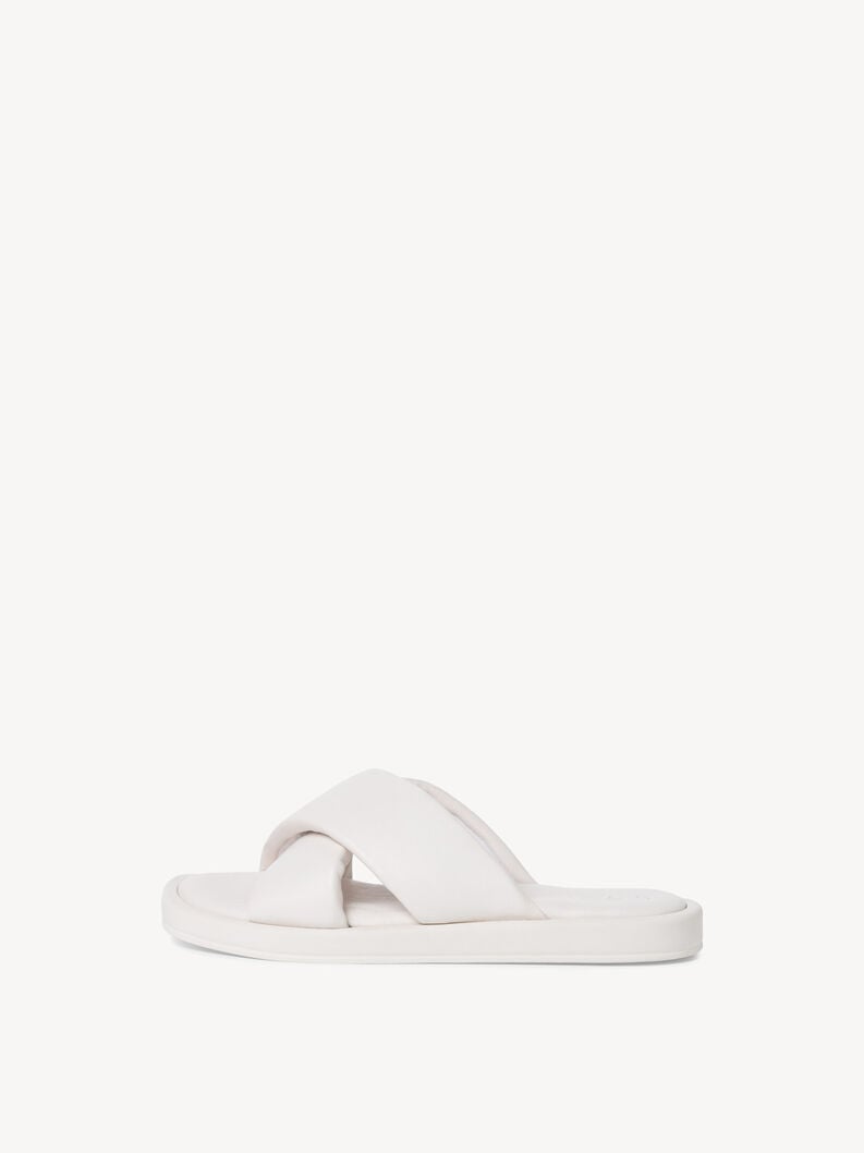 Tamaris | Lederpantolette - White | Offwhite