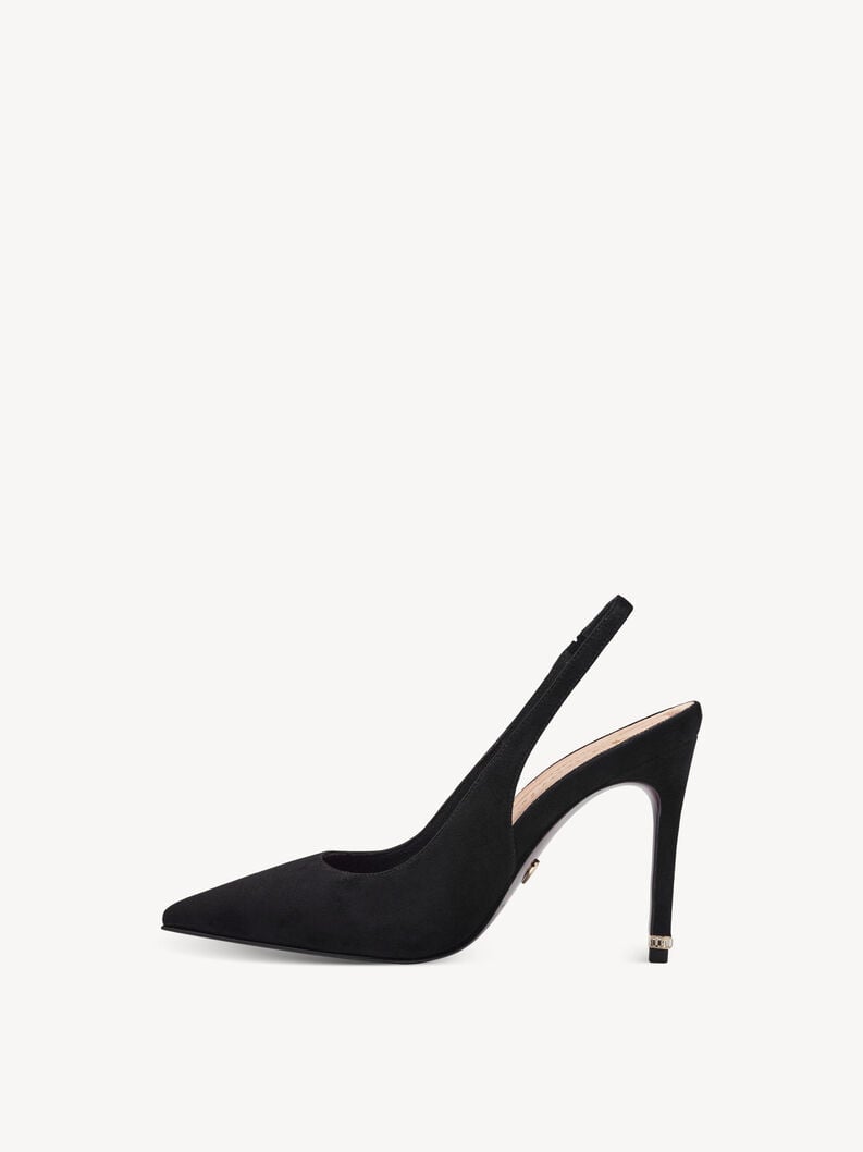 Tamaris | Lederslingpumps - Schwarz | Black Suede