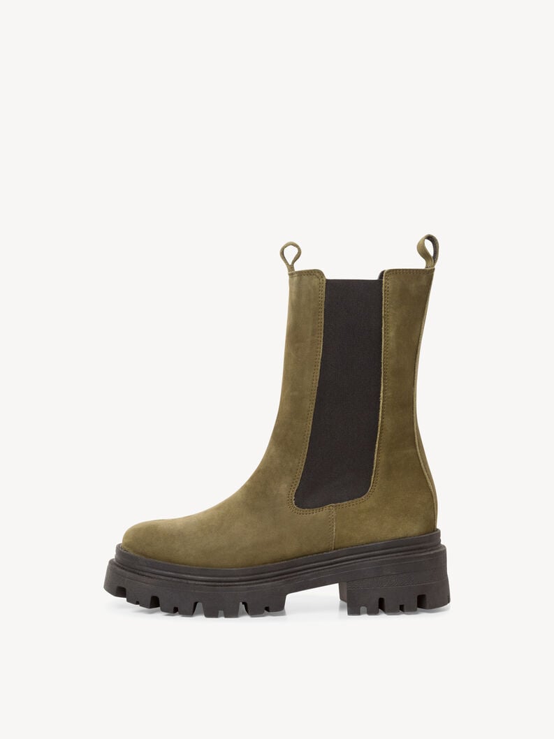 Tamaris | Leder Chelsea Boot - Green | Olive