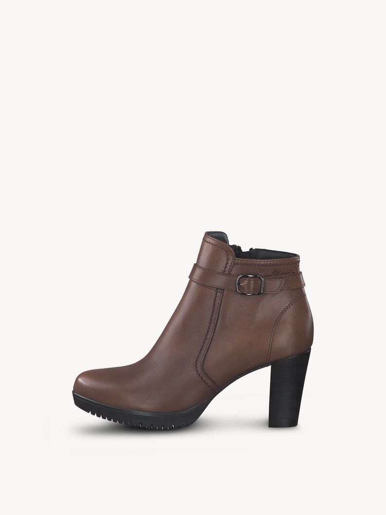 Tamaris | Lederstiefelette - Braun | Cognac