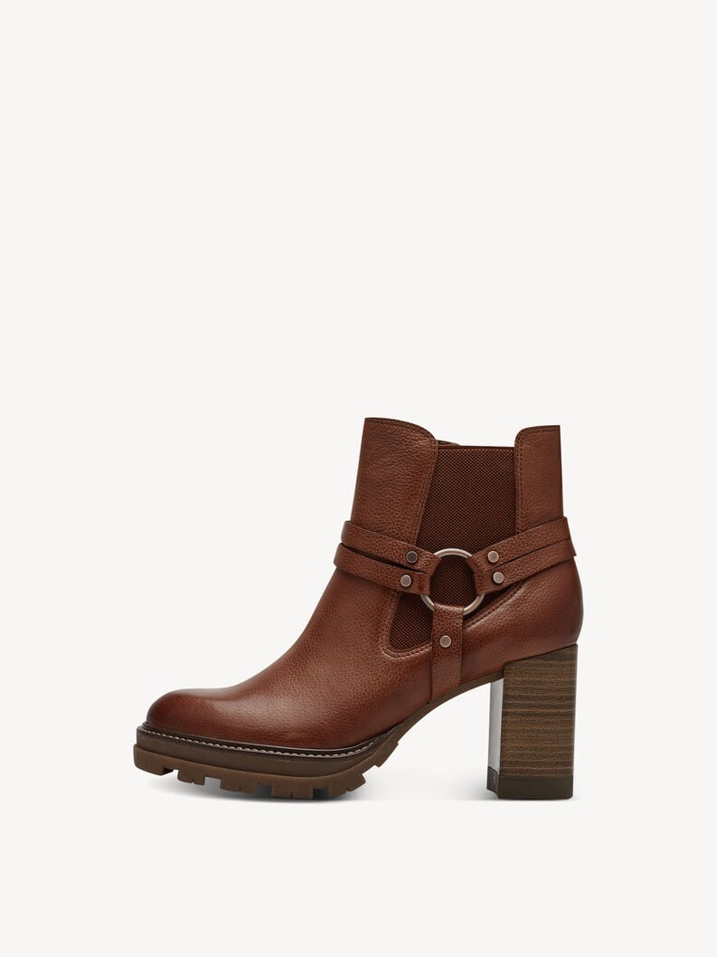 Tamaris | Leder Chelsea Boot - Braun | Cognac Leather