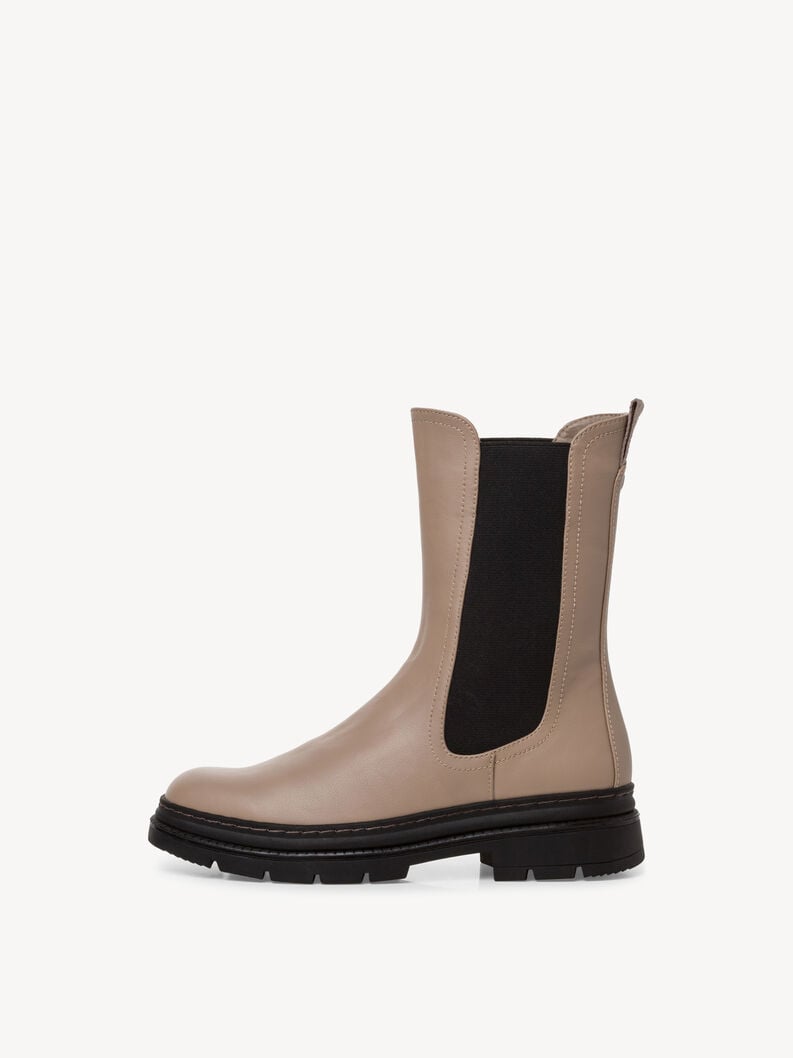 Tamaris | Chelsea Boot - Beige | Taupe/Black