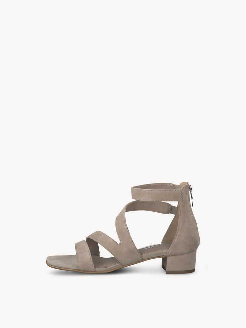 Tamaris | Ledersandalette - Beige | Taupe