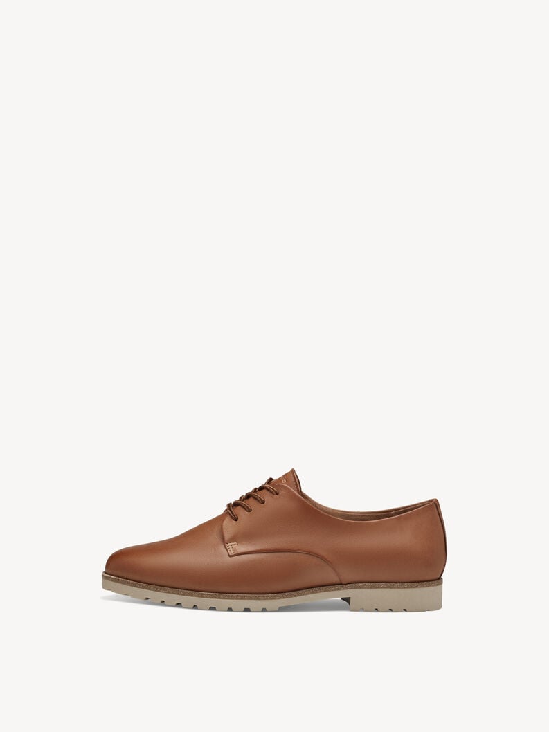 Tamaris | Lederhalbschuh - Braun | Cognac