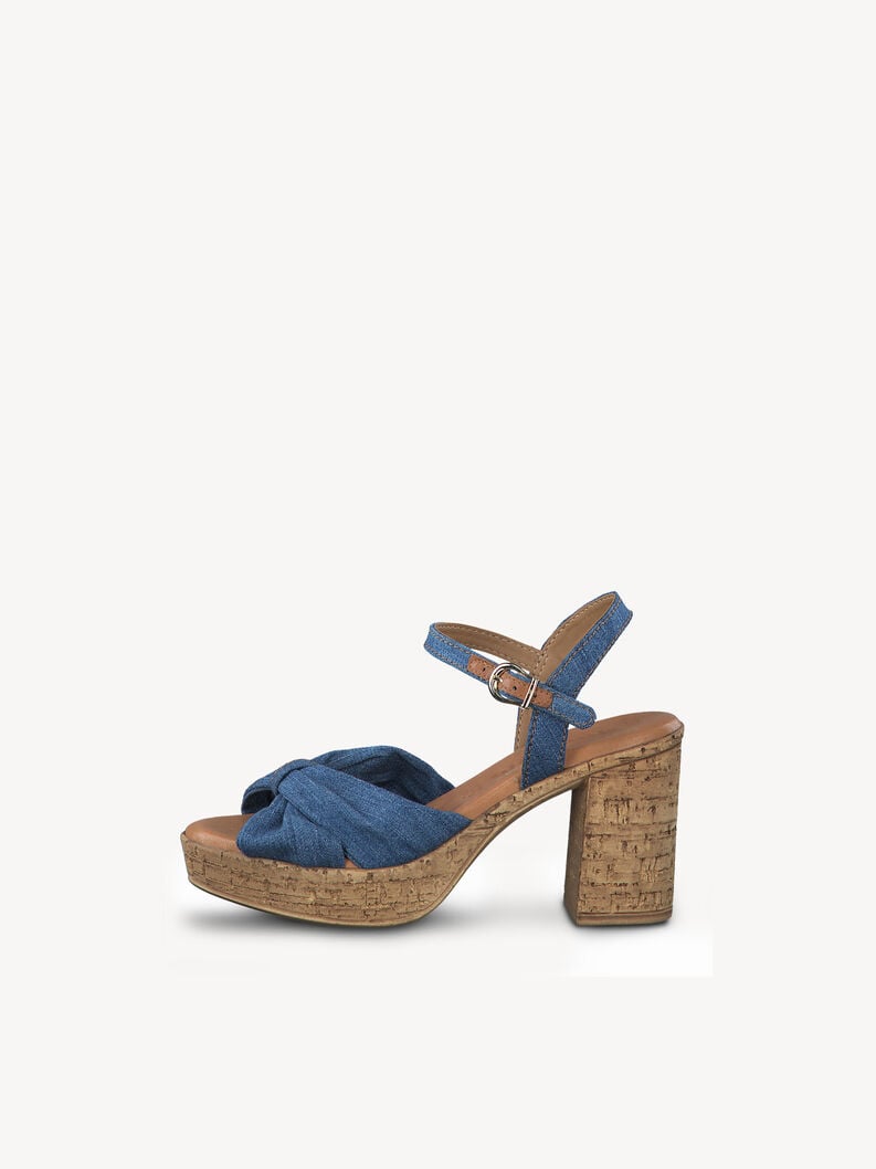 Tamaris | Ledersandalette - Blau | Denim Jeans