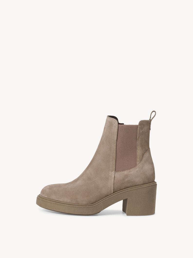 Tamaris | Leder Chelsea Boot - Braun | Taupe Suede