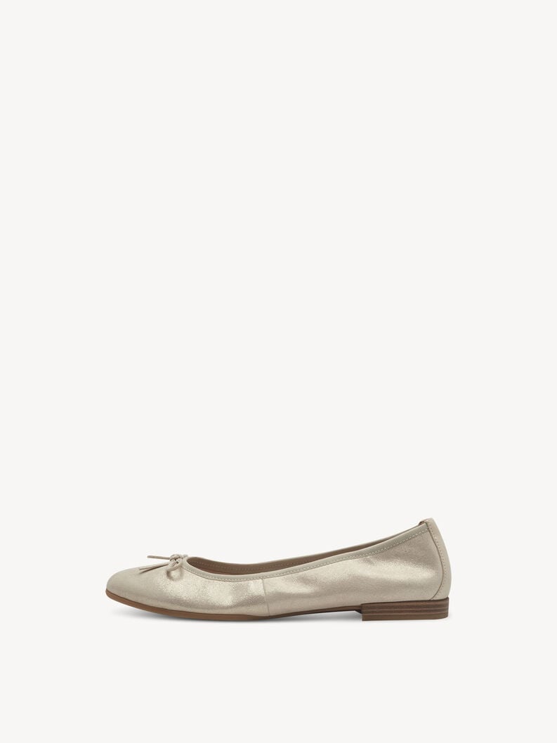 Tamaris | Lederballerina - Beige | Champagne