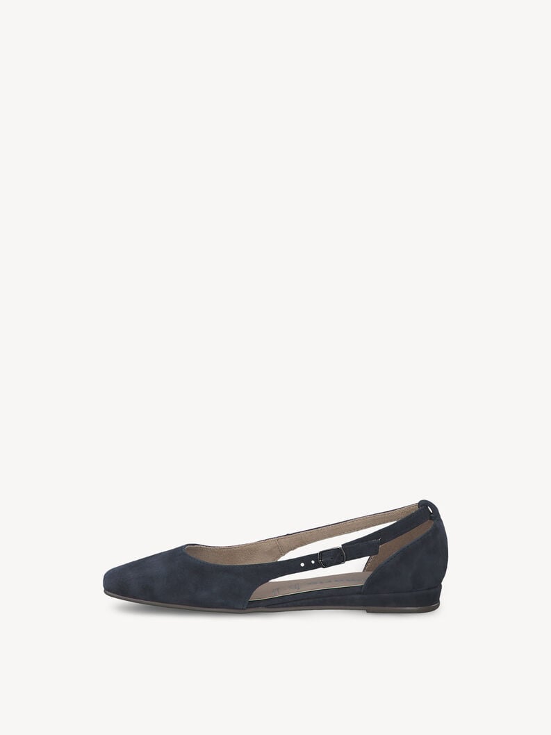 Tamaris | Lederballerina - Blau | Navy