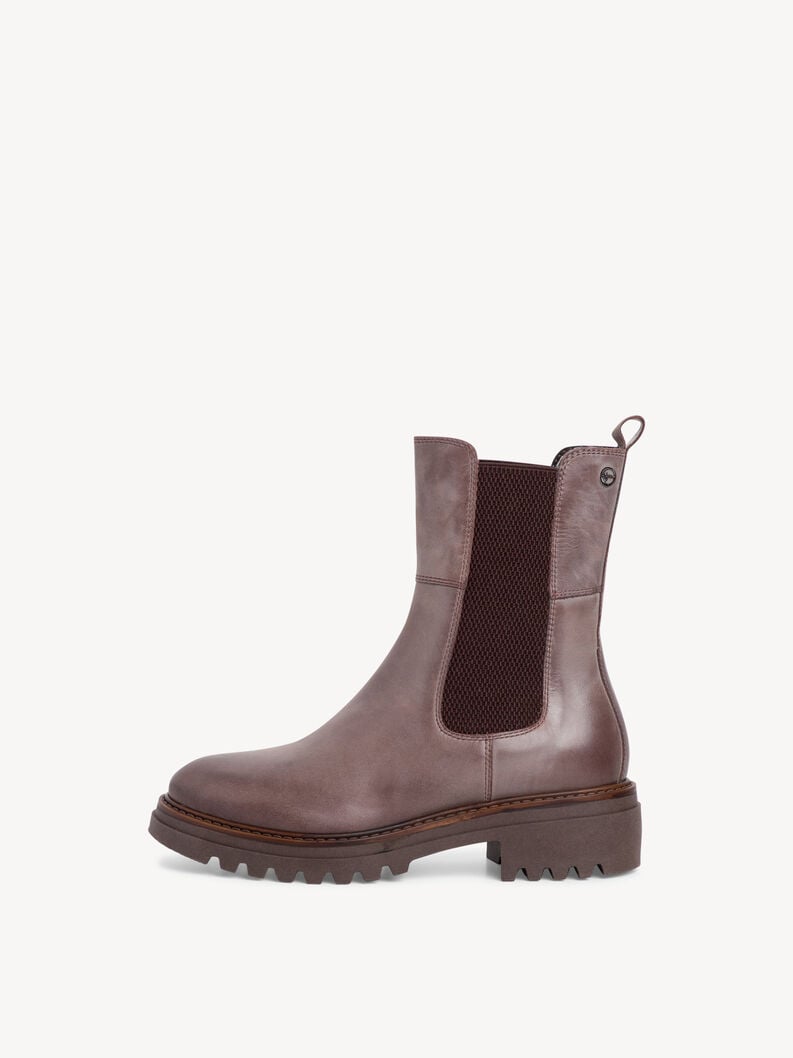 Tamaris | Leder Chelsea Boot - Braun | Dark Pepper