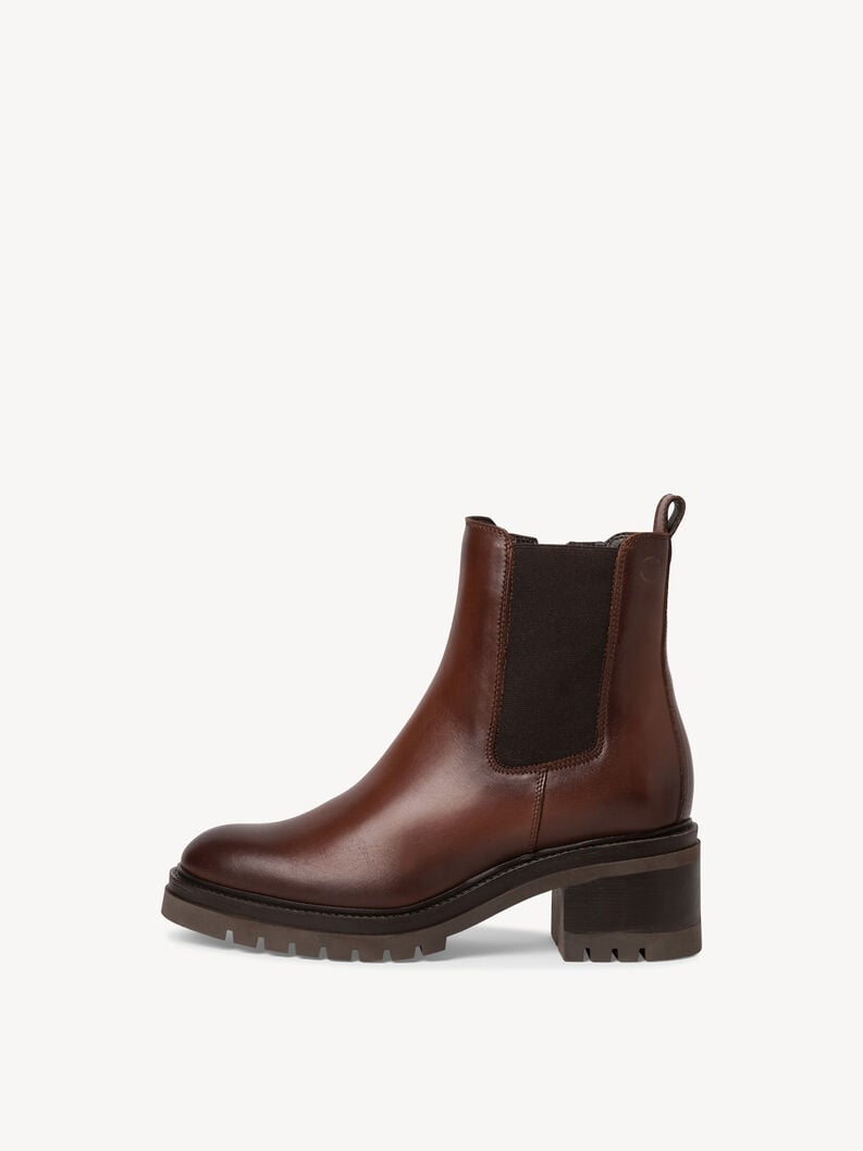 Tamaris | Leder Chelsea Boot - Braun | Cognac