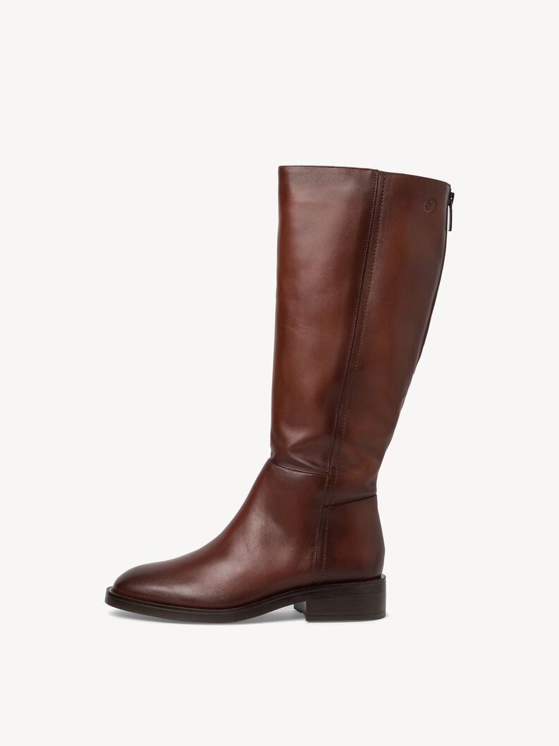 Tamaris | Lederstiefel - Braun | Cognac