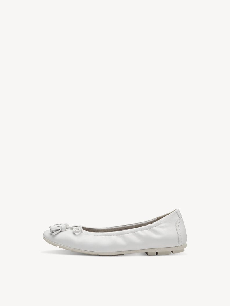 Tamaris | Lederballerina - White | White