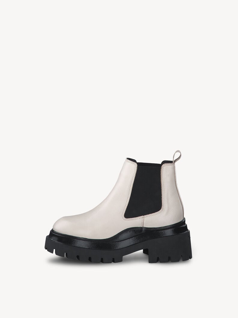 Tamaris | Leder Chelsea Boot - Beige | Ivory