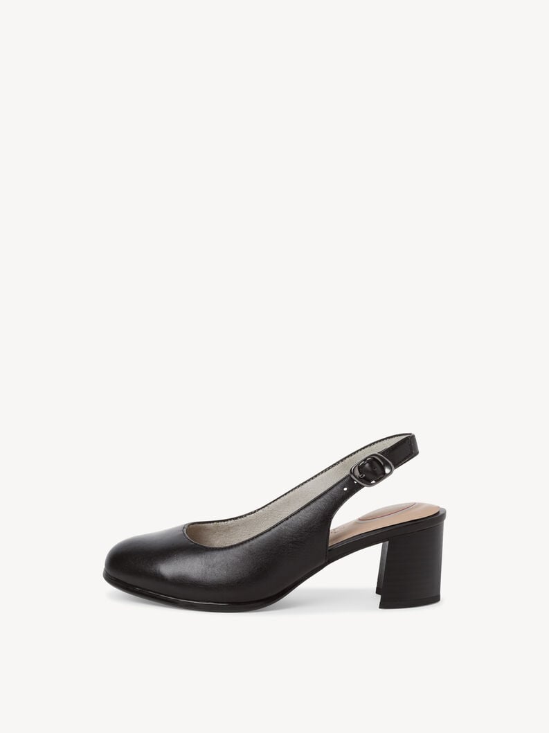 Tamaris | Lederslingpumps - Schwarz | Black Nappa