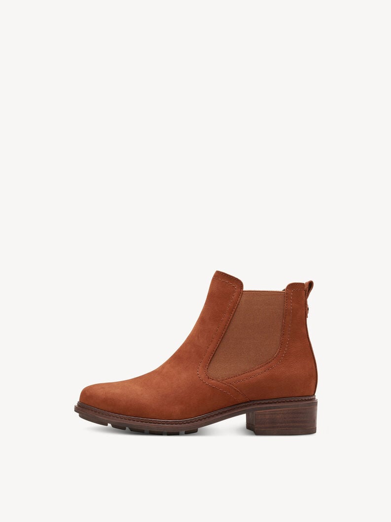 Tamaris | Leder Chelsea Boot - Braun | Maroon