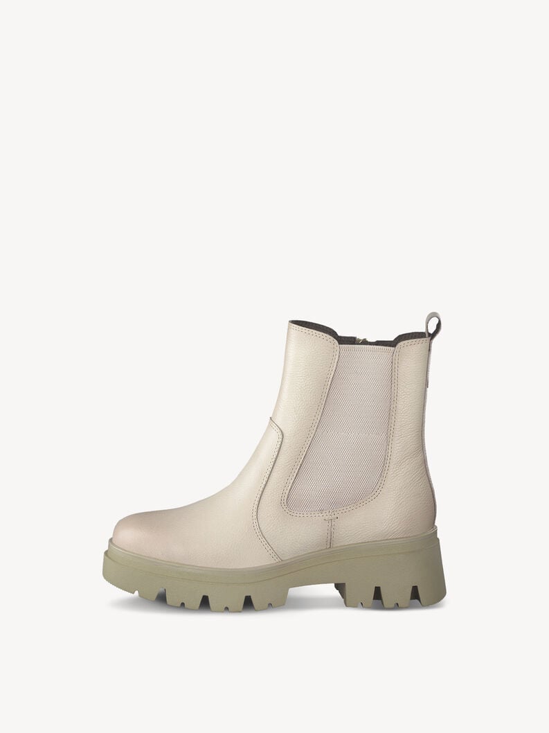 Tamaris | Leder Chelsea Boot - Beige | Ivory