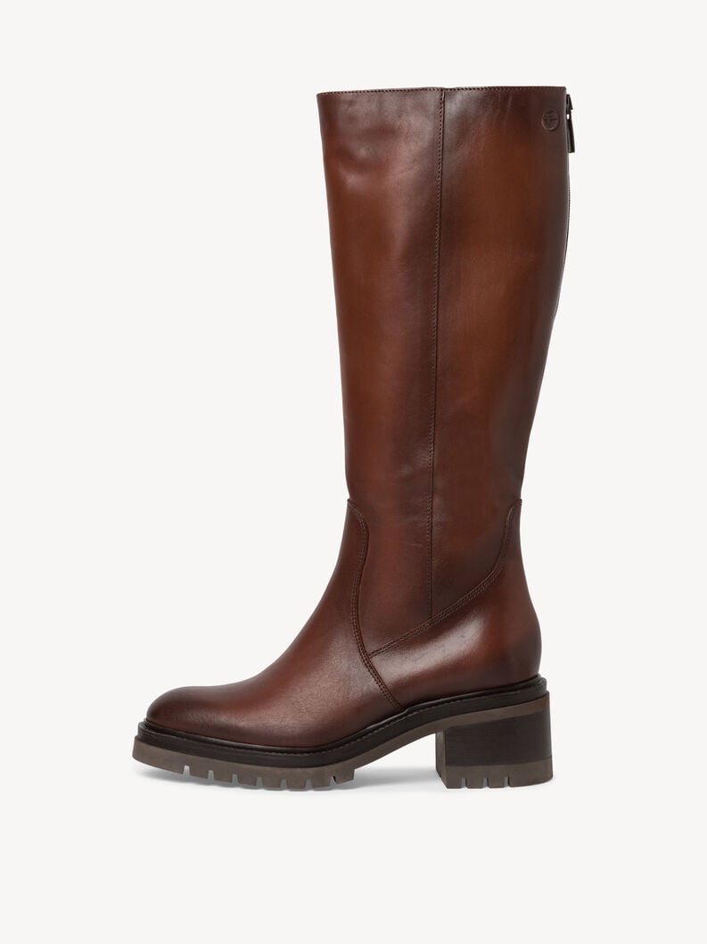 Tamaris | Lederstiefel - Braun | Cognac