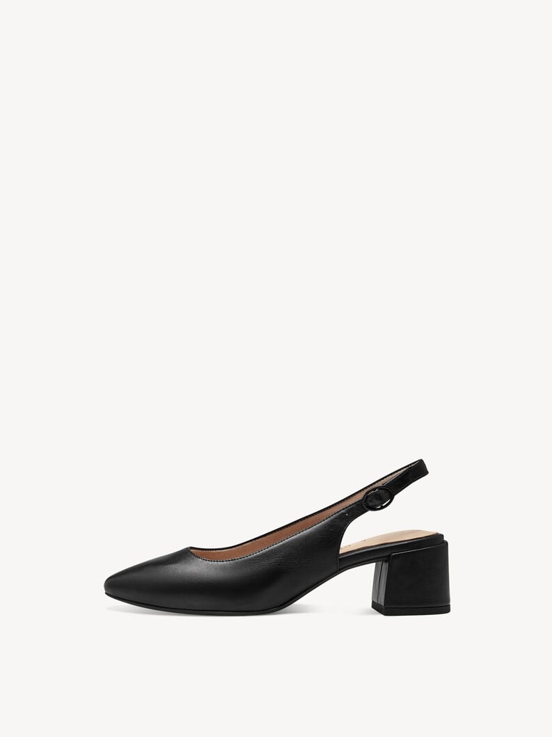 Tamaris | Lederslingpumps - Schwarz | Black Nappa