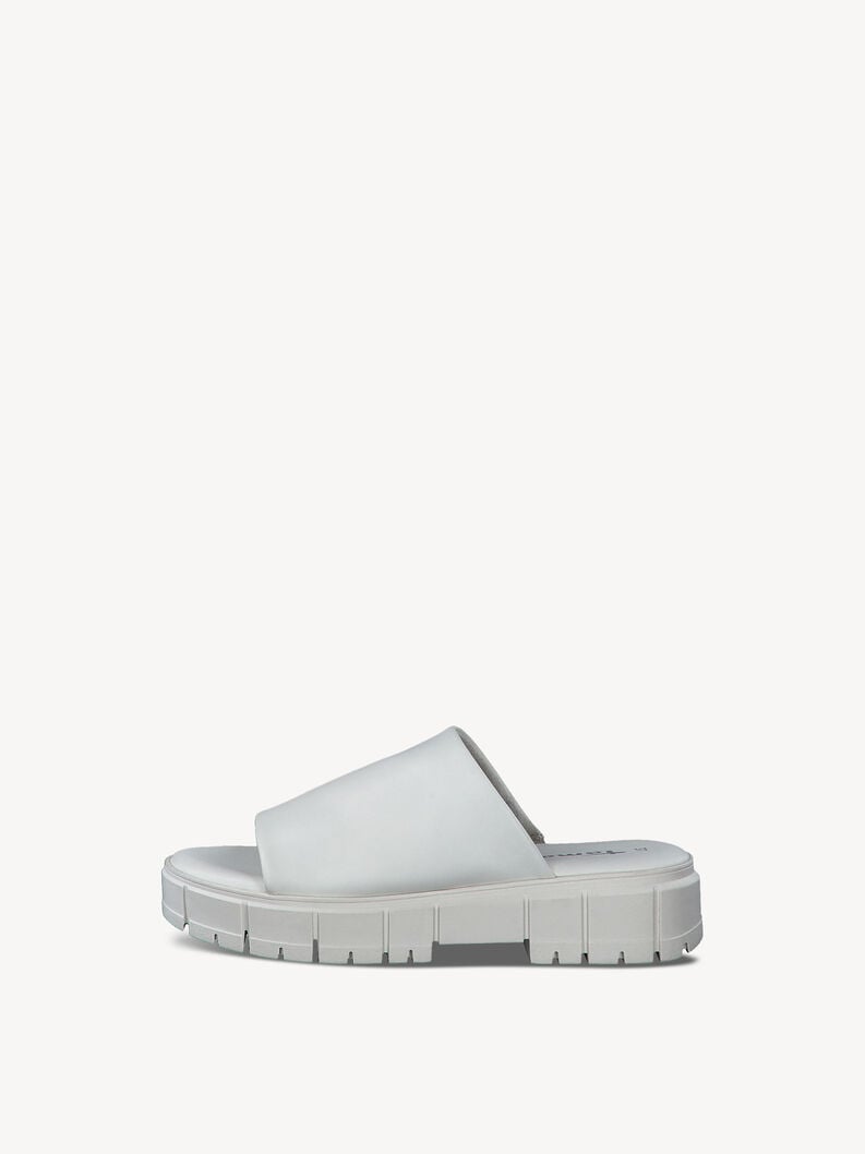 Tamaris | Lederpantolette - White | Offwhite Uni