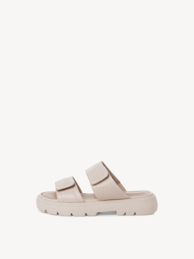 Tamaris | Lederpantolette - White | Offwhite