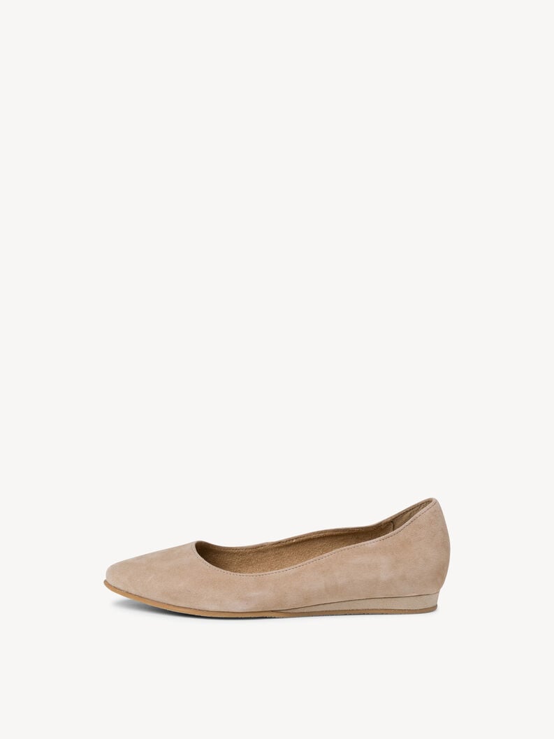 Tamaris | Lederballerina - Beige | Taupe