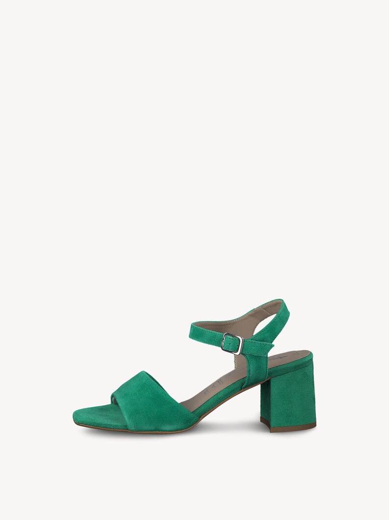 Tamaris | Ledersandalette - Green | Green Suede