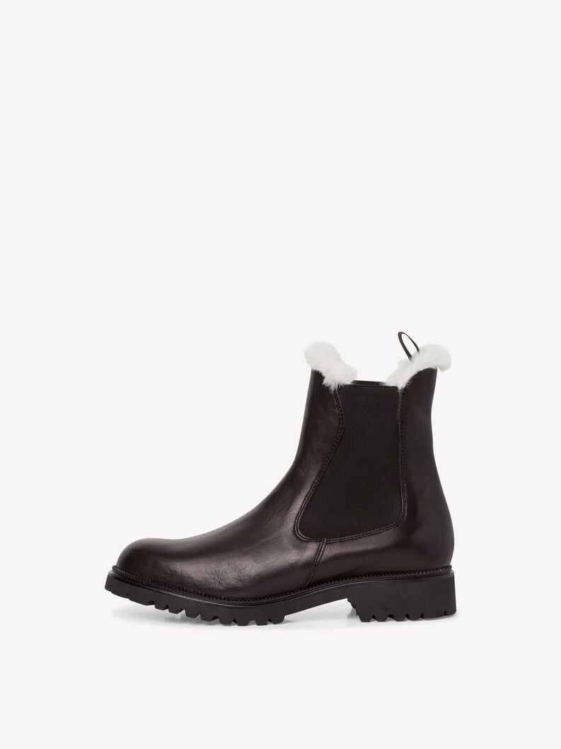 Tamaris | Leder Chelsea Boot - Schwarz | Black/Fur