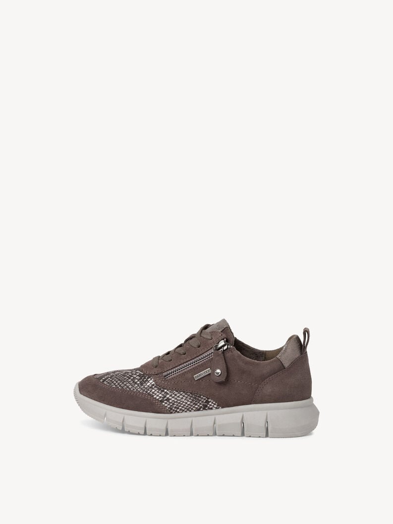 Tamaris | Ledersneaker - Grau | Antracit/Snake